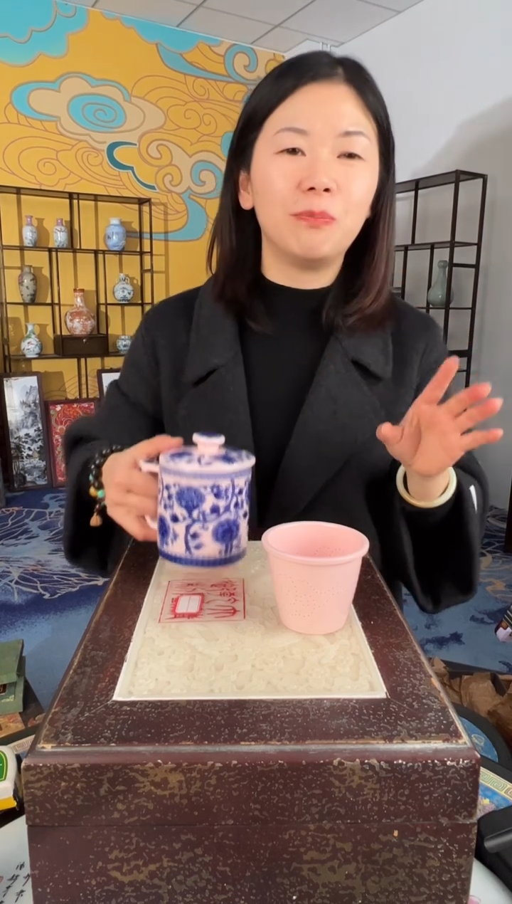 摆件瓷景德镇瓷器办公杯