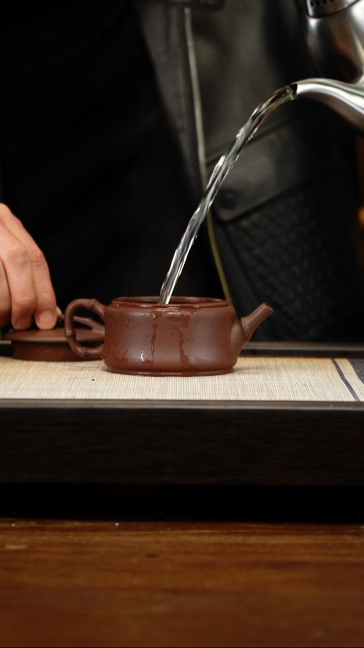 茶壶紫砂手磨料竹韵