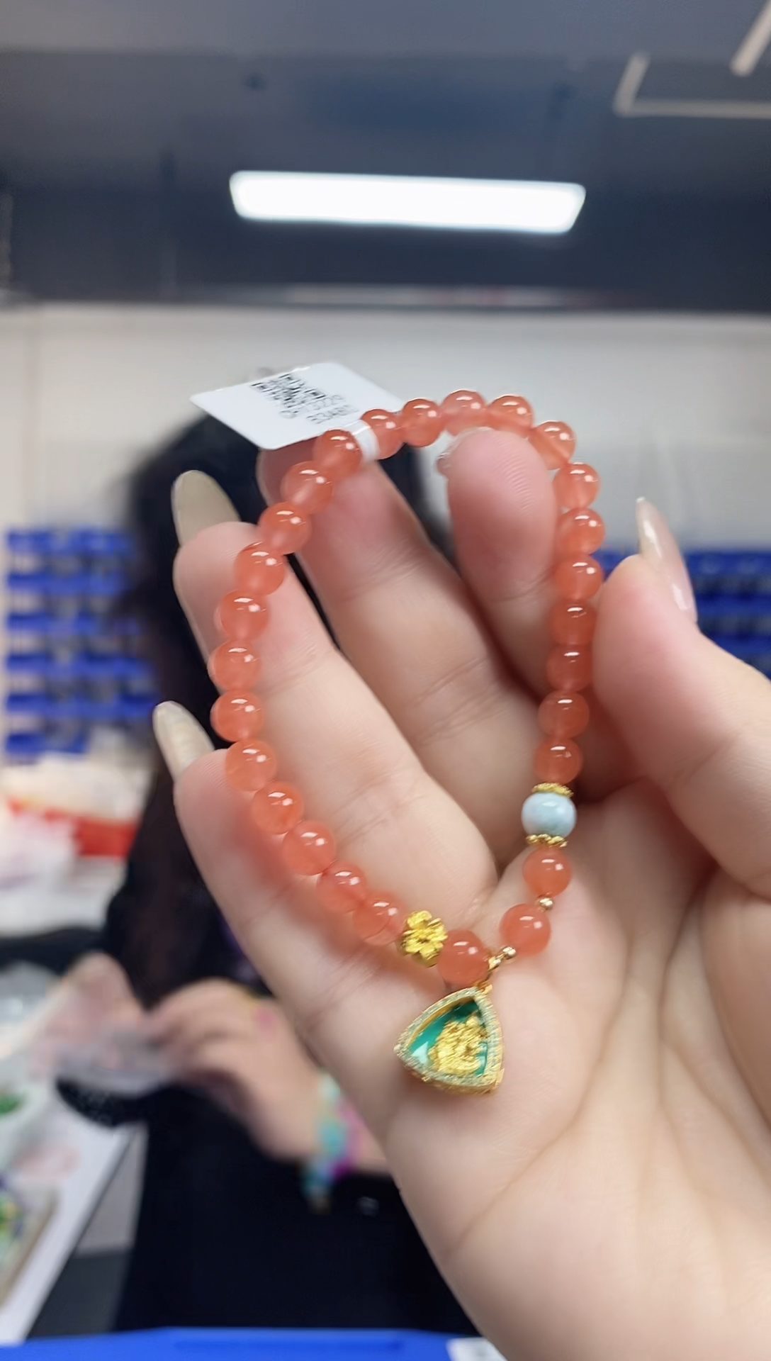 南红玛瑙未镶嵌手串多样性发其一颜色微差