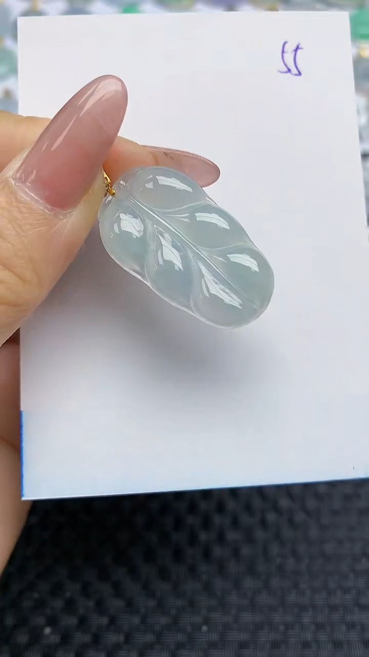 【闪购商品】翡翠颈饰18K金镶嵌天然A货翡翠 55