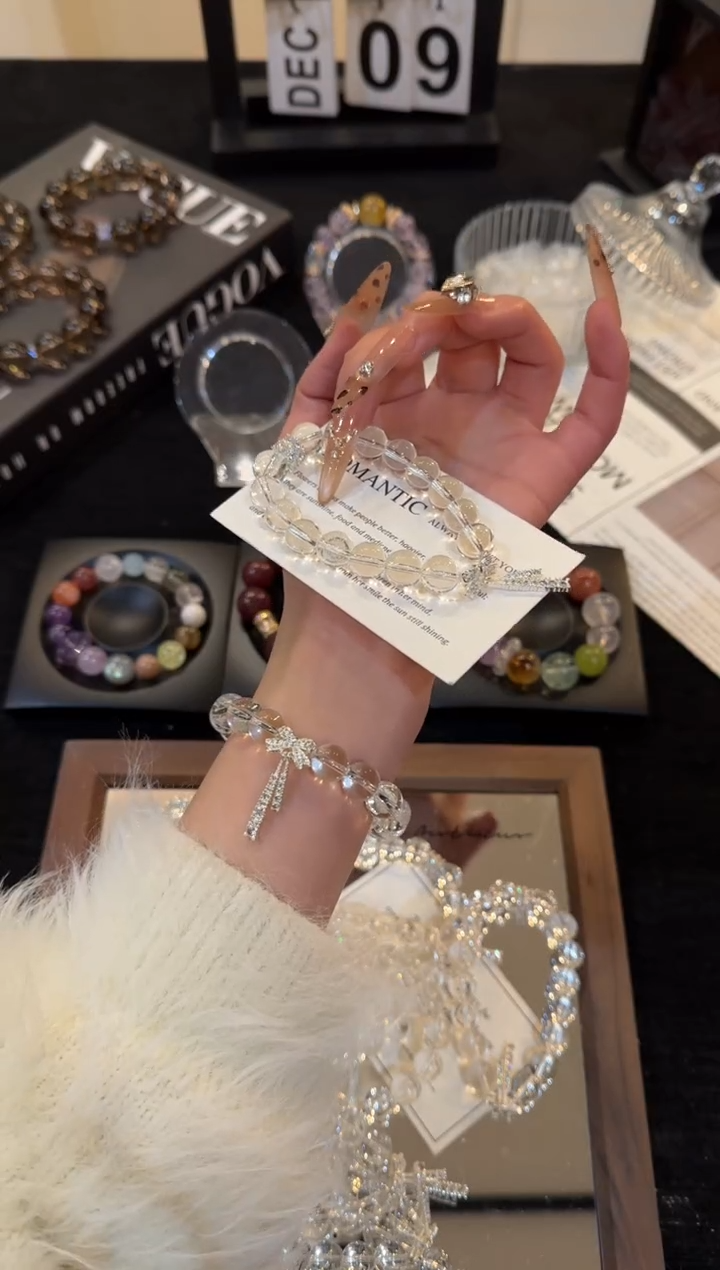 合金手链水晶白水晶x3626