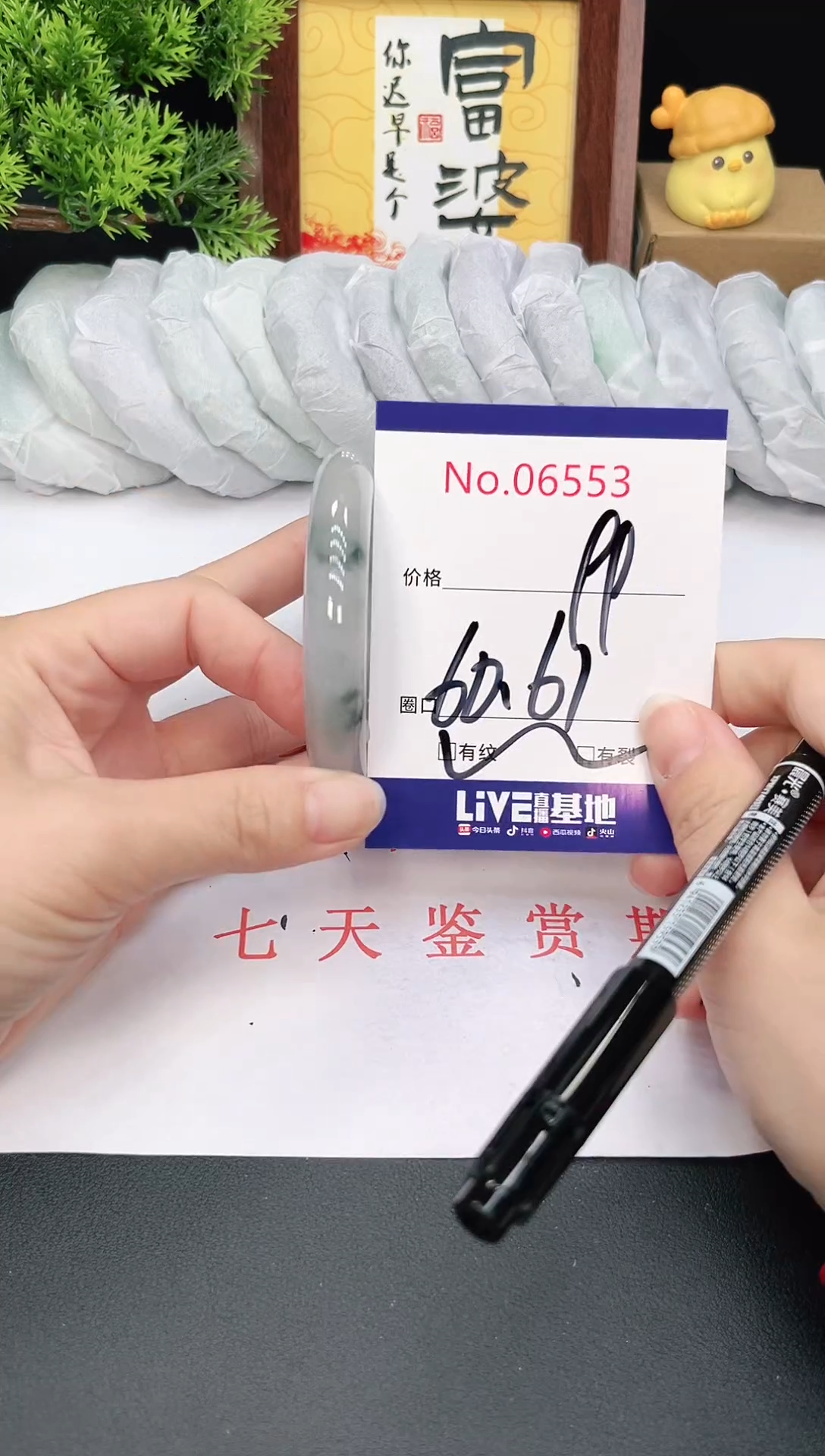 未镶嵌手镯翡翠6553