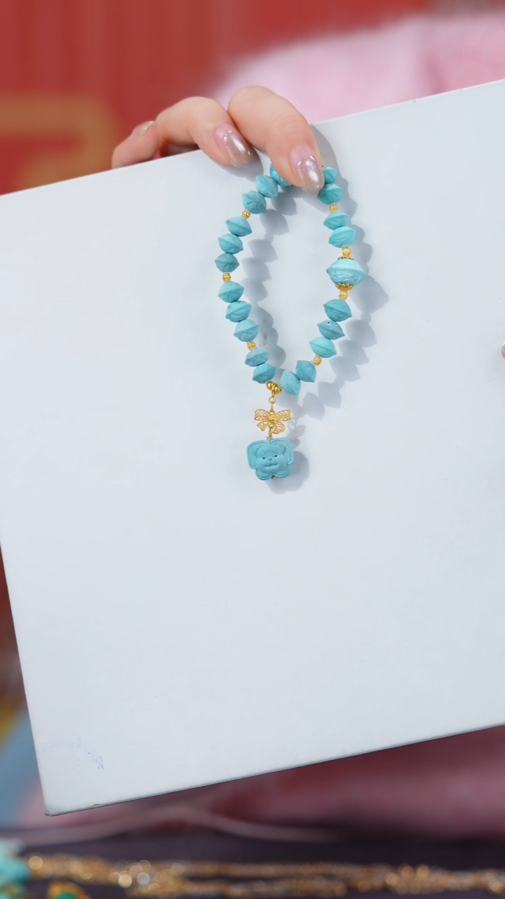 【闪购商品】绿松石手链18K金镶嵌1