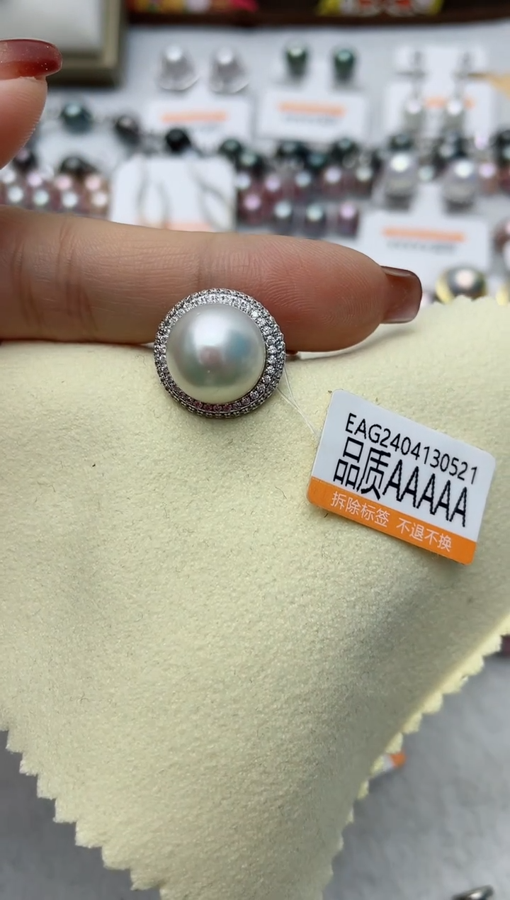 【闪购商品】海水珍珠戒指银S925镶嵌W50