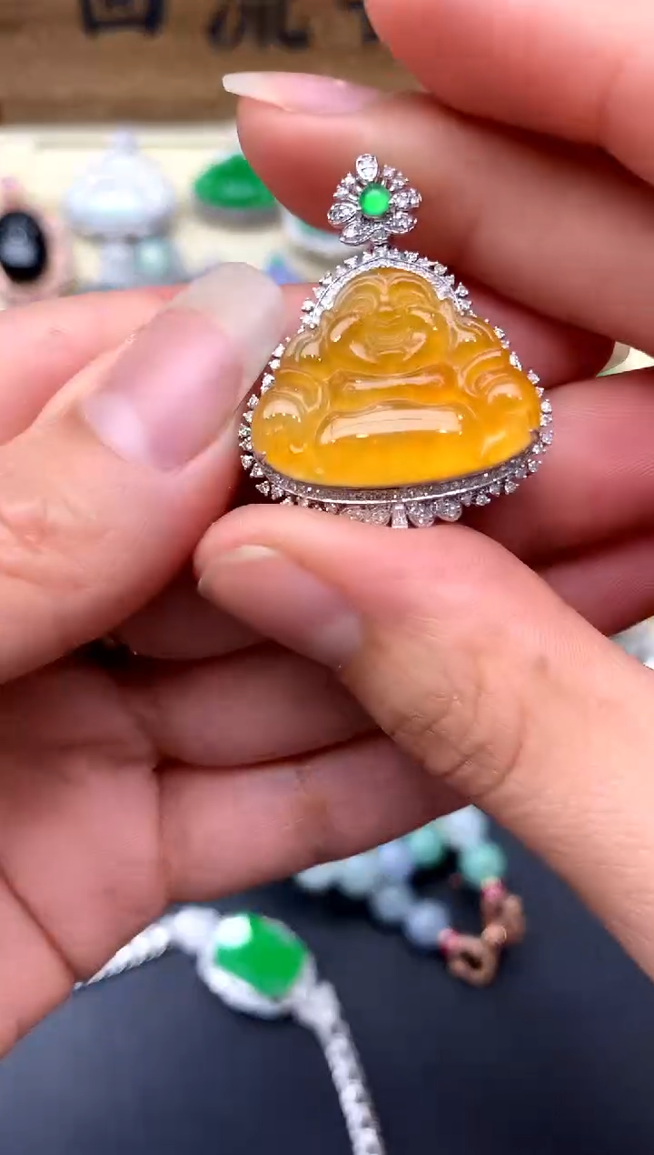 【闪购商品】翡翠颈饰18K金镶嵌376-中国好珍宝