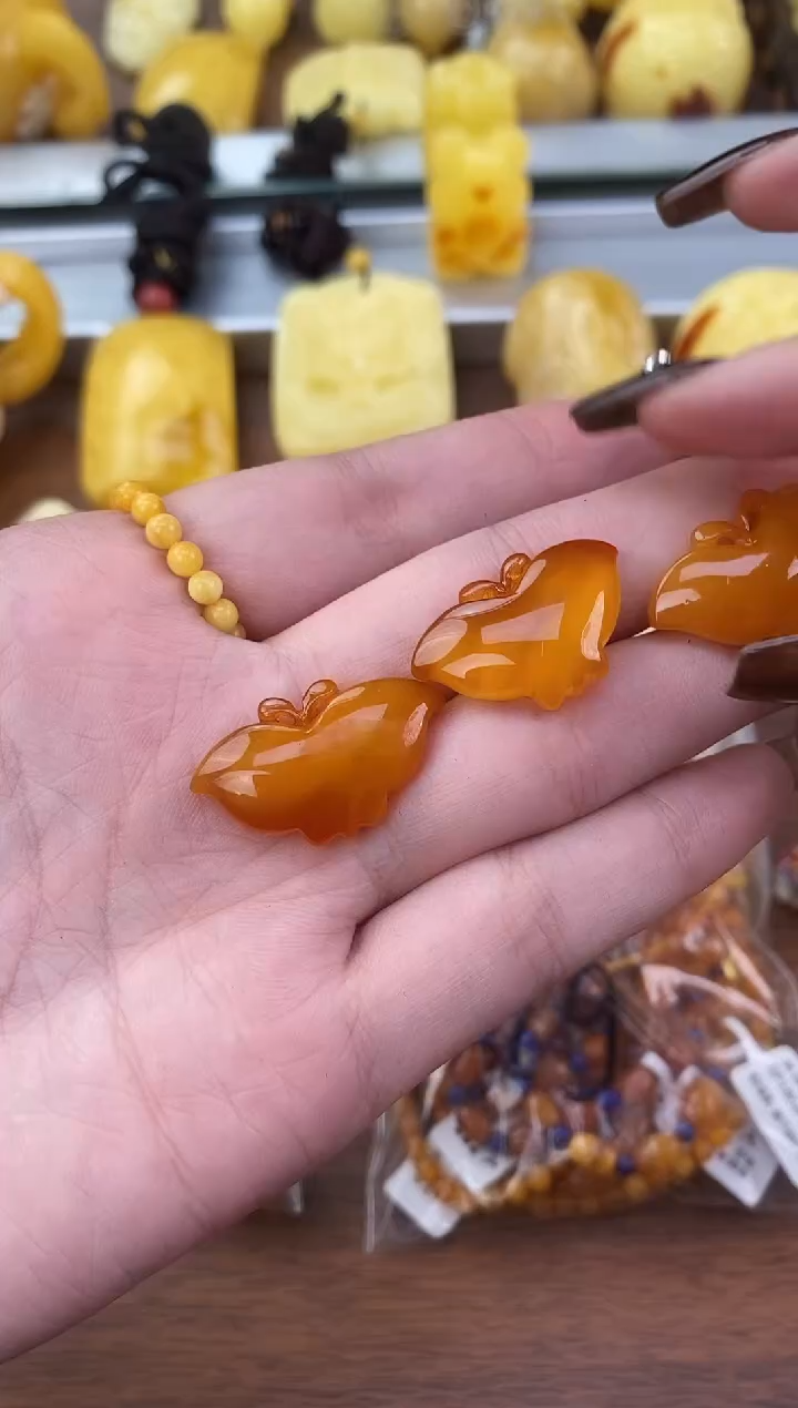 裸石琥珀未镶嵌天然琥珀蜜蜡多样性发一