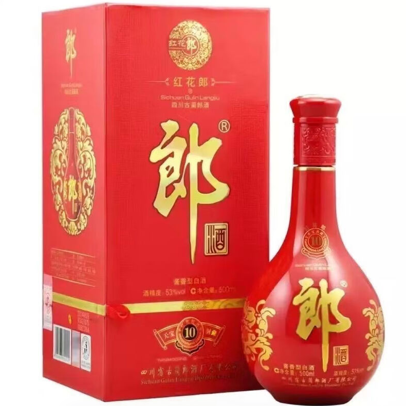 郎酒【臻仓专属】09-10年红花郎十年红十酱香型白酒53度500ml
