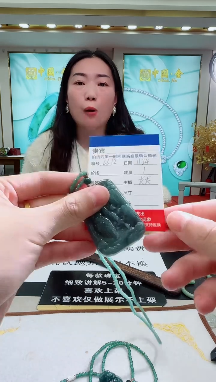 颈饰未镶嵌翡翠LL12翡翠吊坠赠珠链-多样性发其一