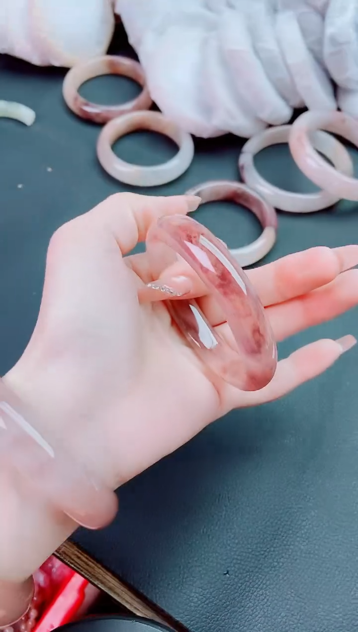 【闪购商品】石英质玉手镯未镶嵌L188-57-58