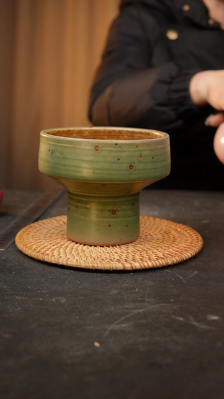 【闪购商品】瓷片 泥泥手工花盆口12高11