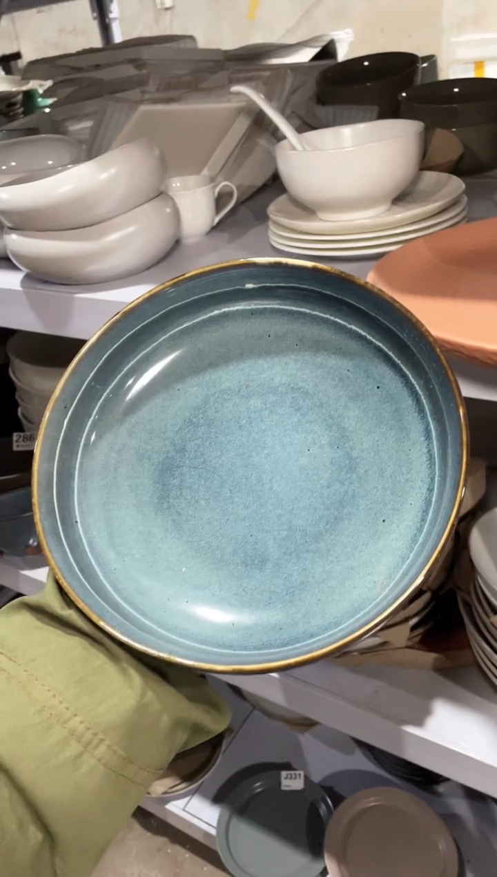 【闪购商品】碗微瑕（1个装）青黛深盘
