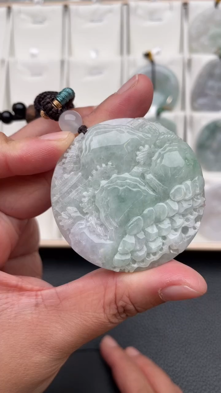 颈饰未镶嵌翡翠天然缅甸翡翠A货77