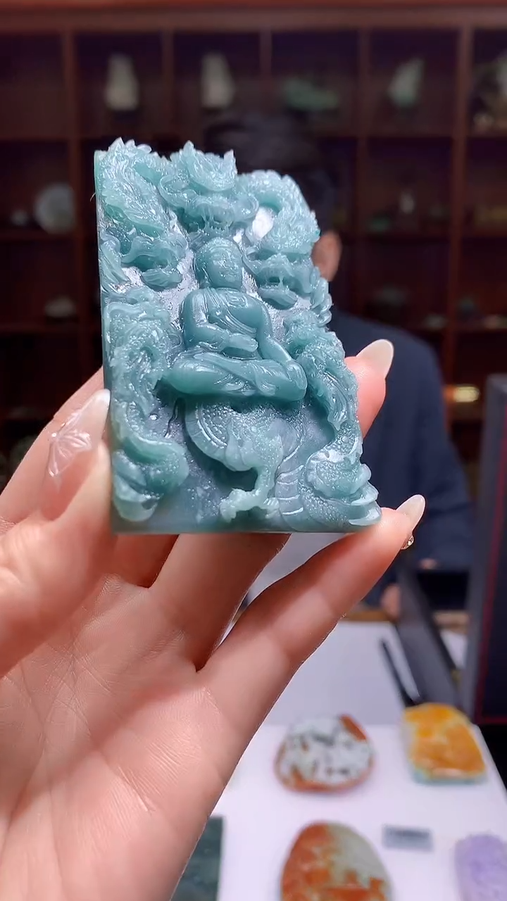【闪购商品】定制翡翠未镶嵌8046jj-毛货挂件11