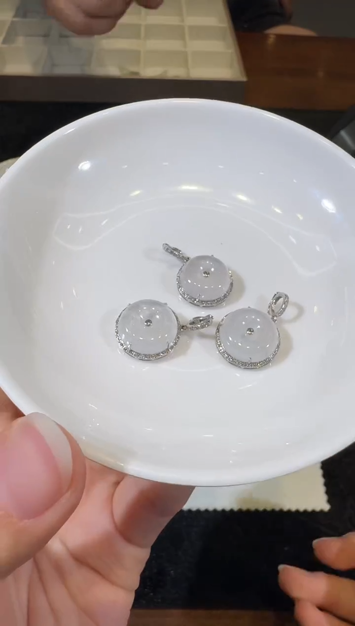 翡翠18K金镶嵌颈饰X0607-512-589多样性一件