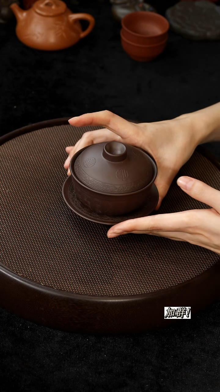 茶壶紫砂紫砂盖碗百福