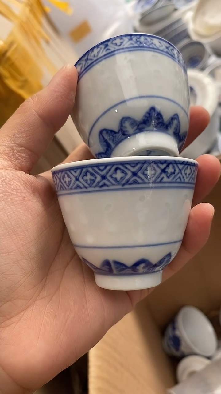 摆件玩玉兰花小二杠杯 拍一发二