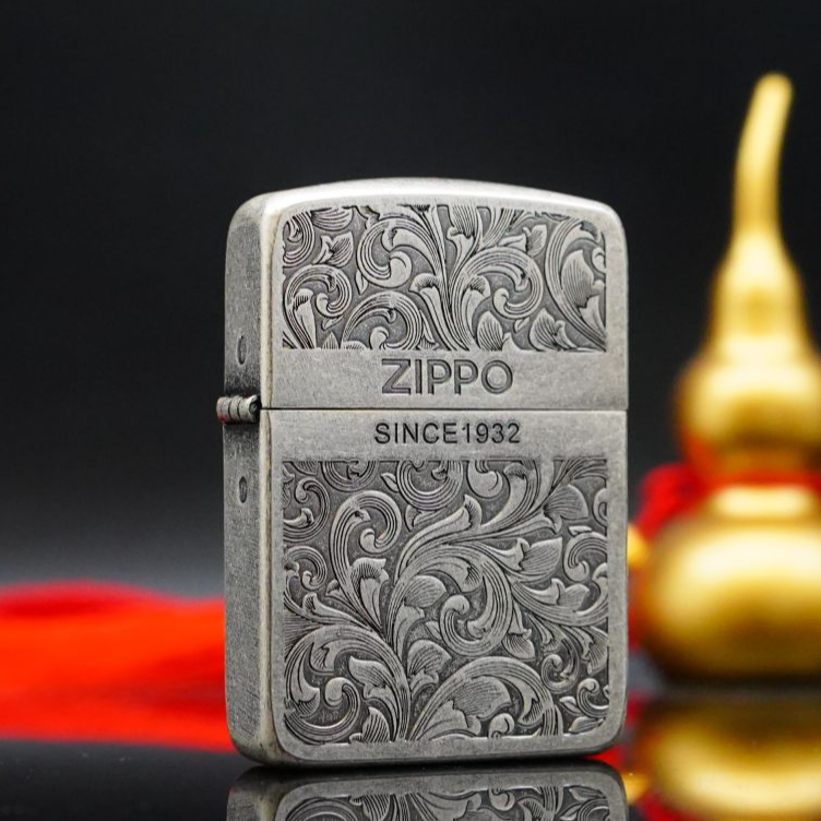 ZIPPO/之宝打火机XF1941古银双面唐草中标DY9913DK