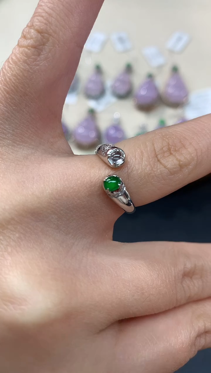 【闪购商品】翡翠戒指18K金镶嵌A148多样性发一件|1980