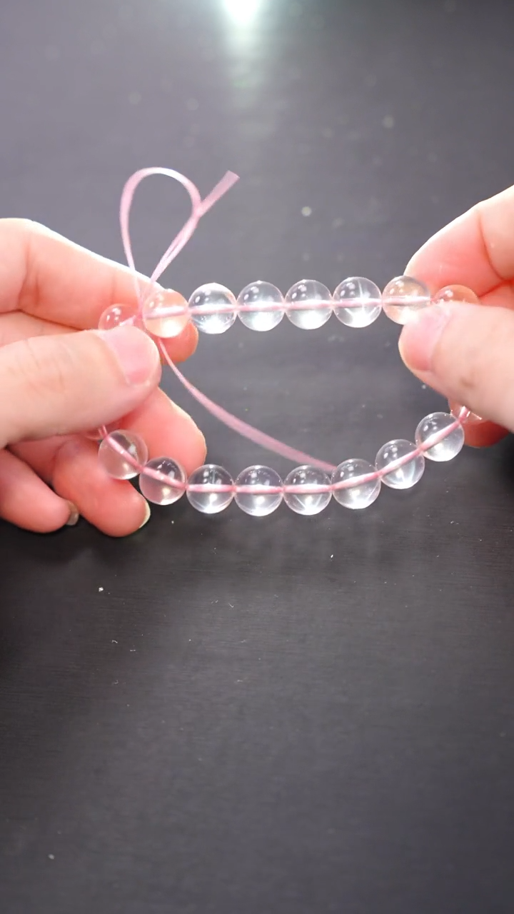 【闪购商品】水晶单圈未镶嵌Q024星光粉晶单圈10mm