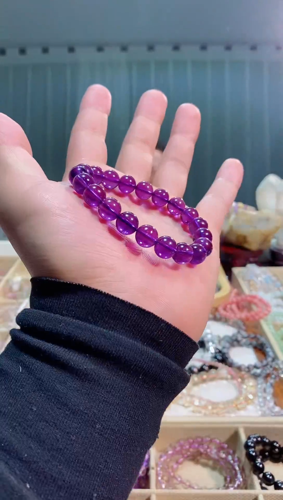 【闪购商品】紫晶手链未镶嵌乌拉圭紫水晶9m+(多样性发其一）