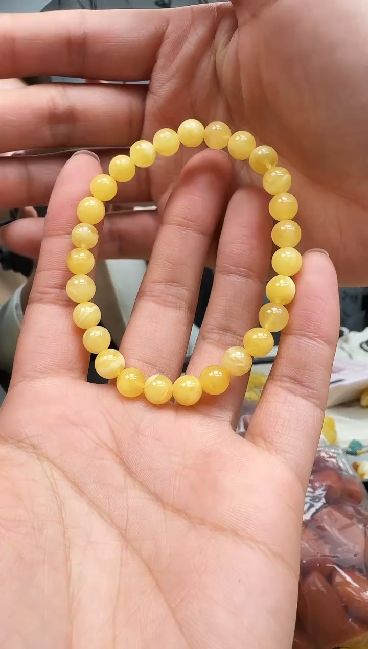 【闪购商品】琥珀裸石未镶嵌手串   多样性发一