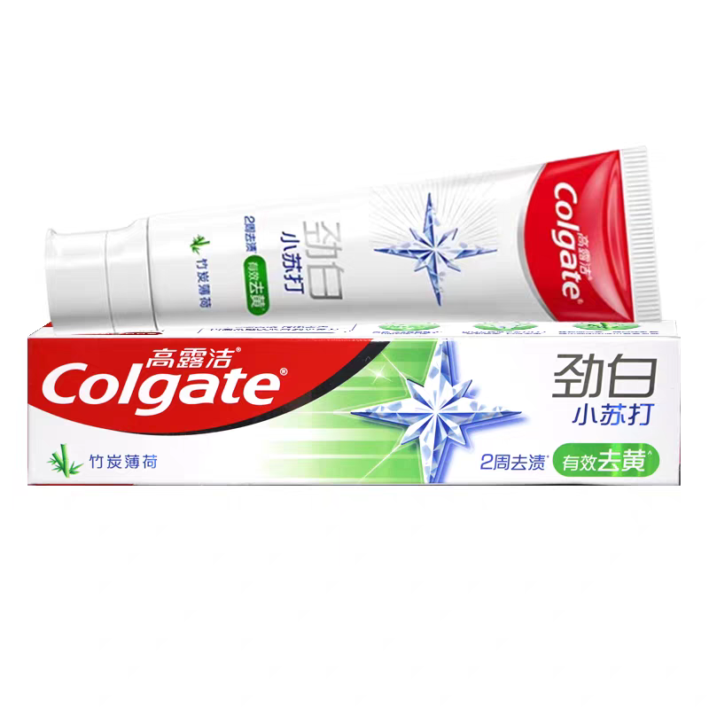 高露洁劲白竹炭薄荷味牙膏120g