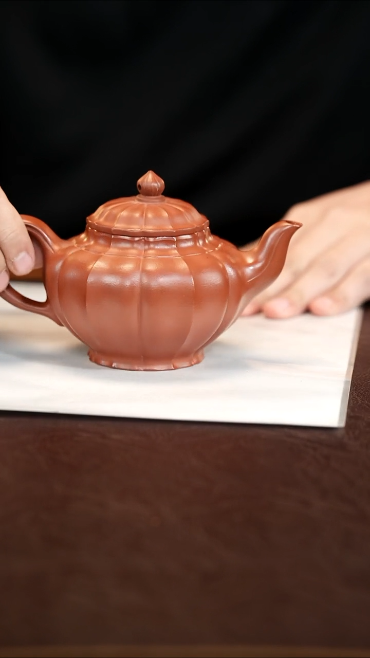 茶壶紫砂朱泥锦纹笑樱