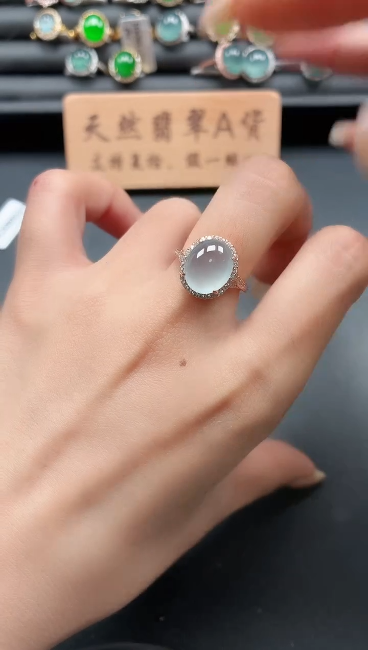 银S925镶嵌戒指翡翠111111
