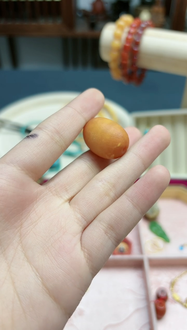 【闪购商品】蜜蜡裸石未镶嵌蜜蜡枣珠吊坠*1 GW编绳