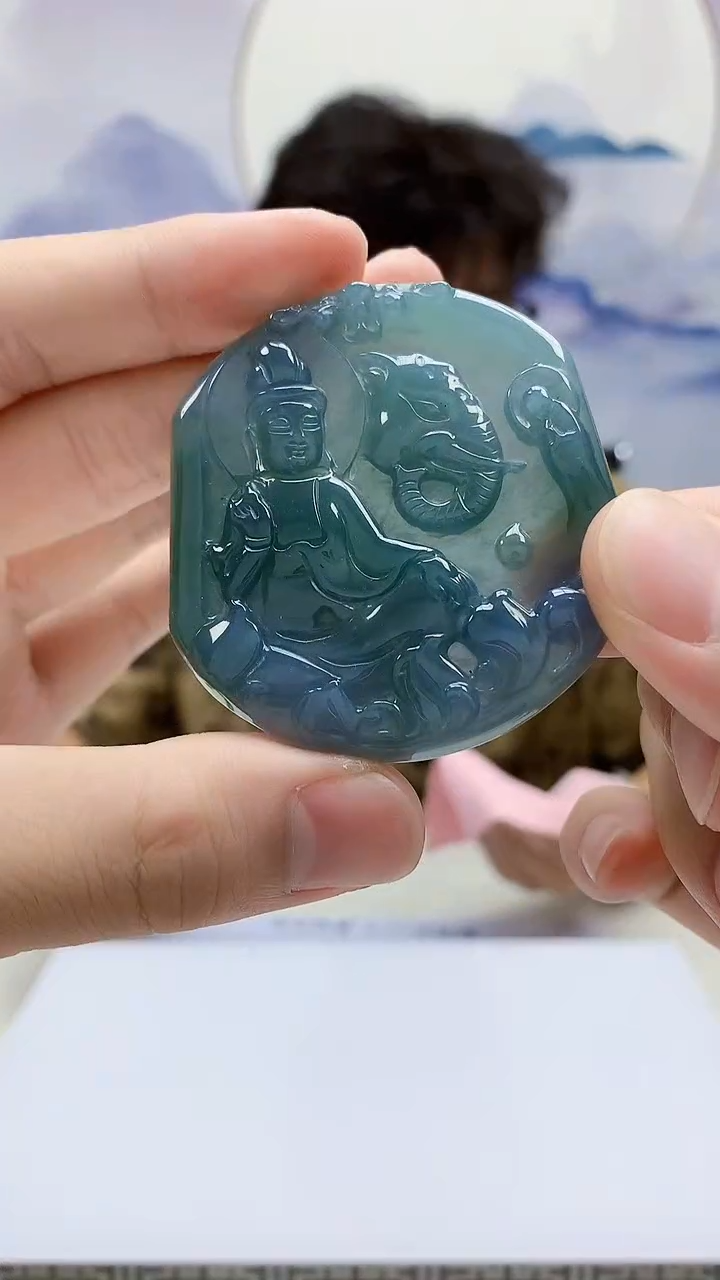 定制翡翠未镶嵌4688bb-毛货挂件74