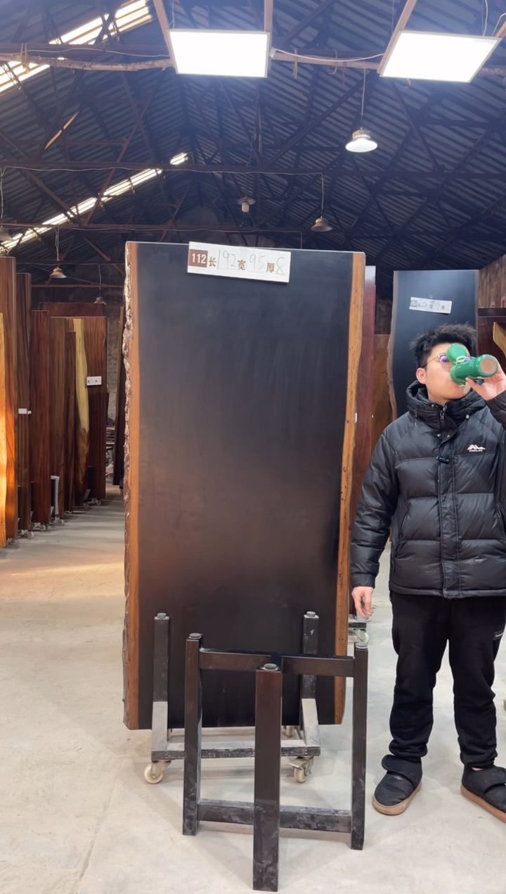 【闪购商品】112号192*95*8刚果黑檀实木大板桌