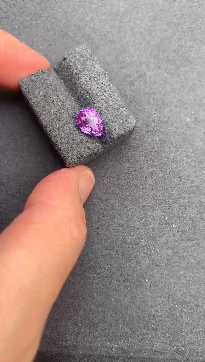 【闪购商品】彩色蓝宝石裸石未镶嵌3ct无烧紫蓝宝