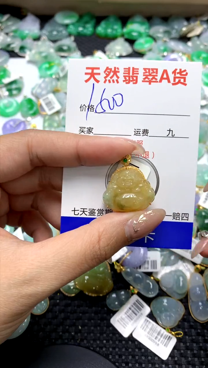 【闪购商品】翡翠颈饰18K金镶嵌111111111111111111