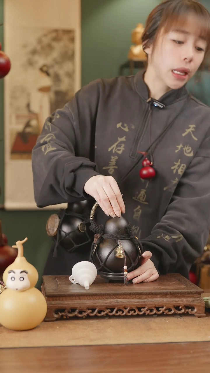 【闪购商品】188号精品天然大漆工艺防渗内胆酒葫芦~