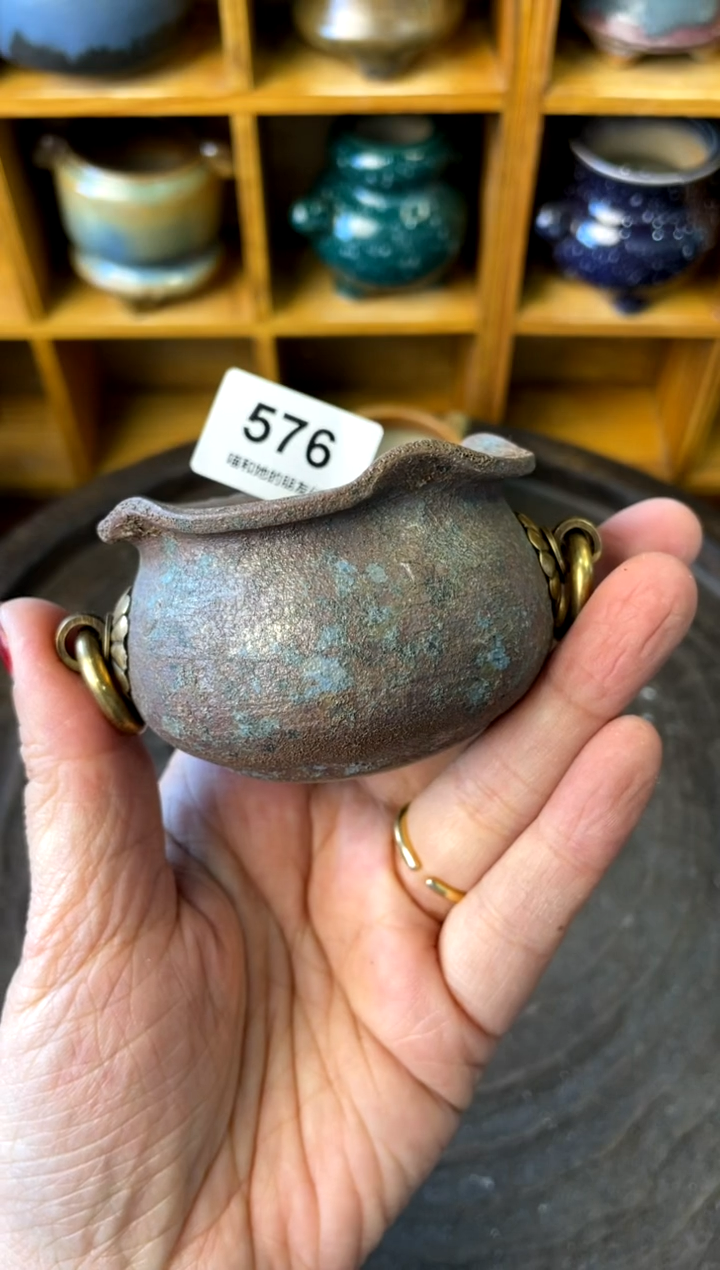 【闪购商品】陶576 内口5【喵喵团圆多肉盆】