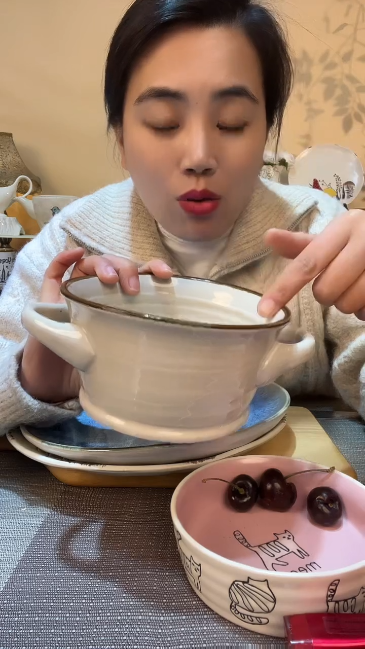 【闪购商品】瓷片瑕疵款 6英寸双耳碗 介意勿拍