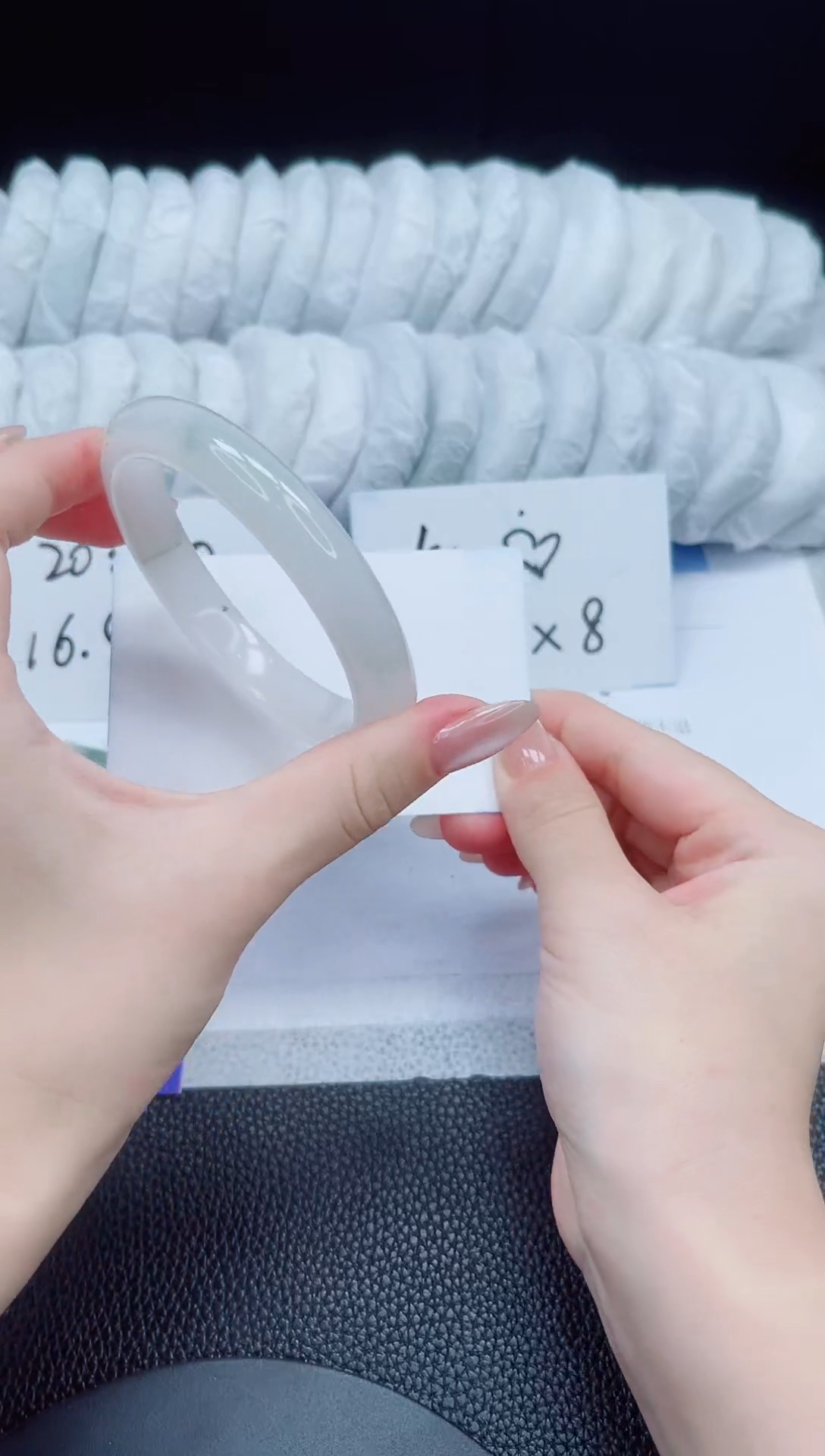 石英质玉手镯未镶嵌18-58.5