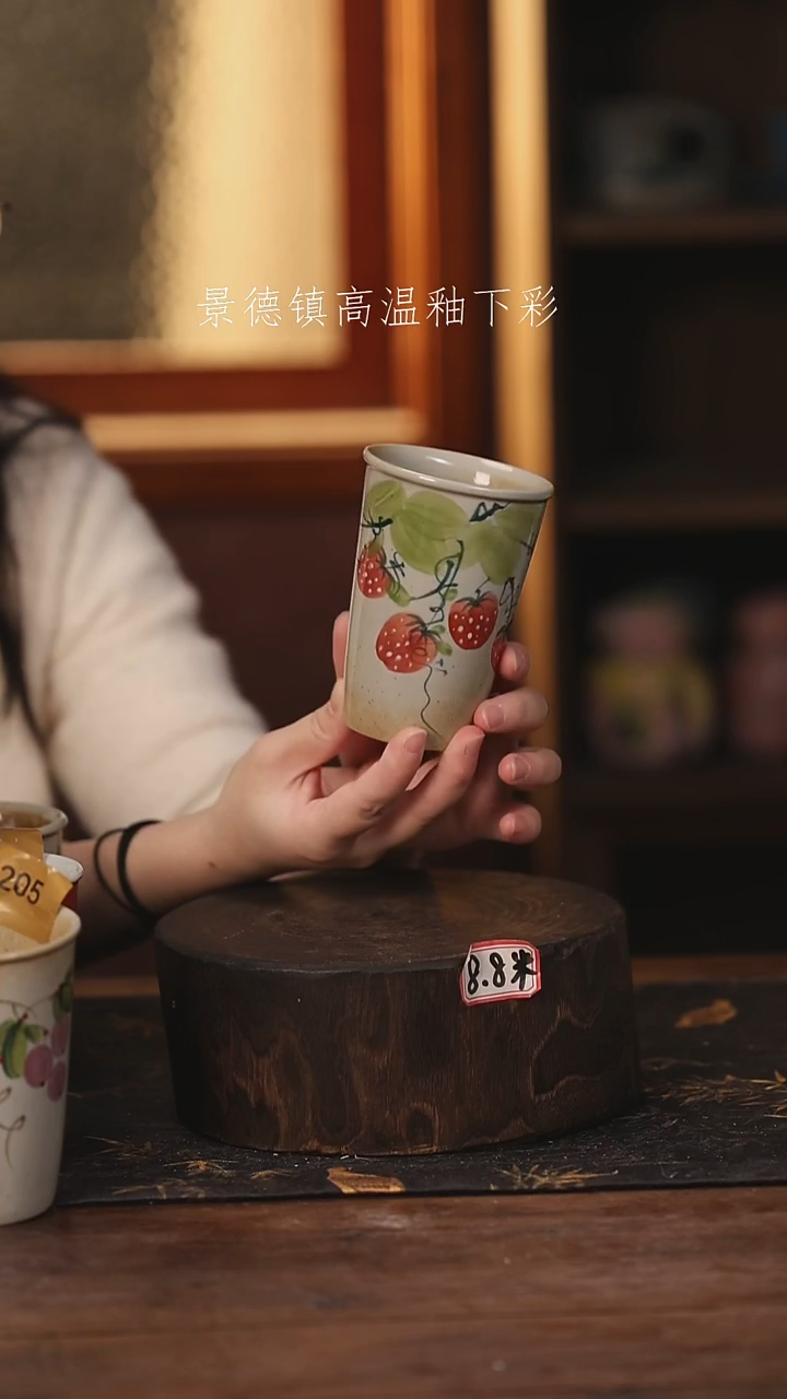 陶瓷景德镇高温釉下手绘陶瓷@L242@