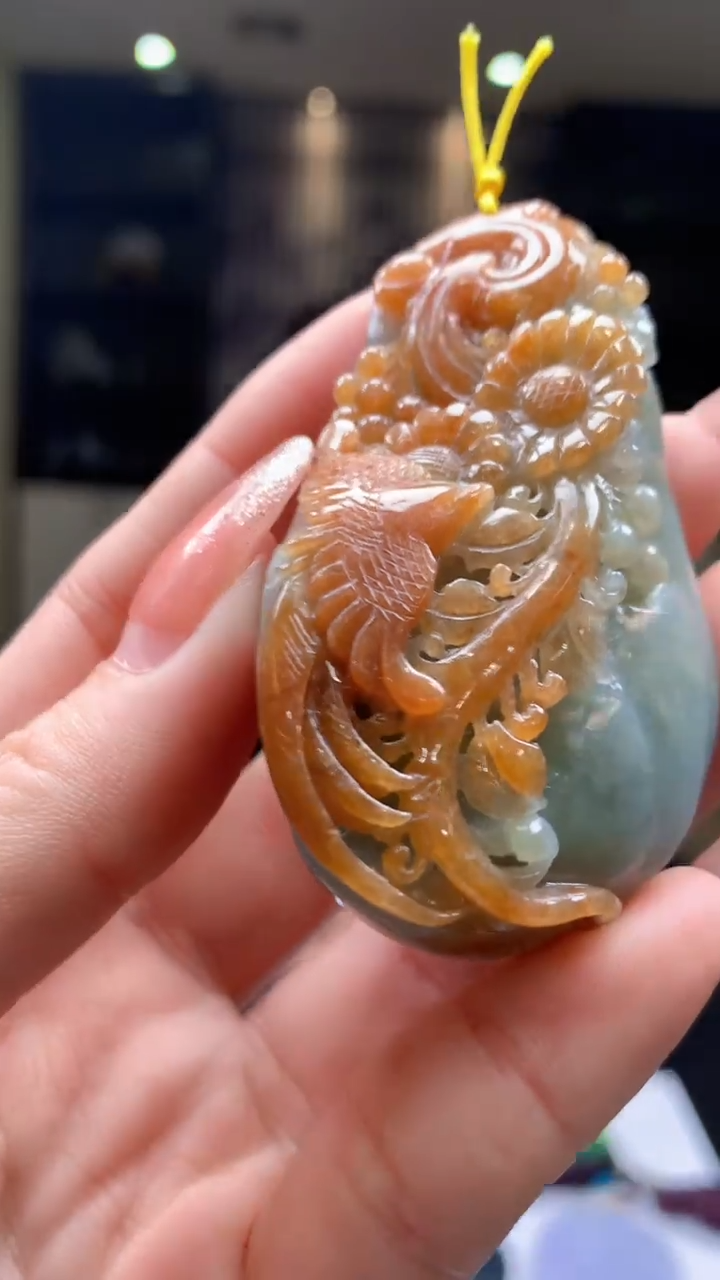 【闪购商品】定制翡翠未镶嵌1074-毛货挂件24