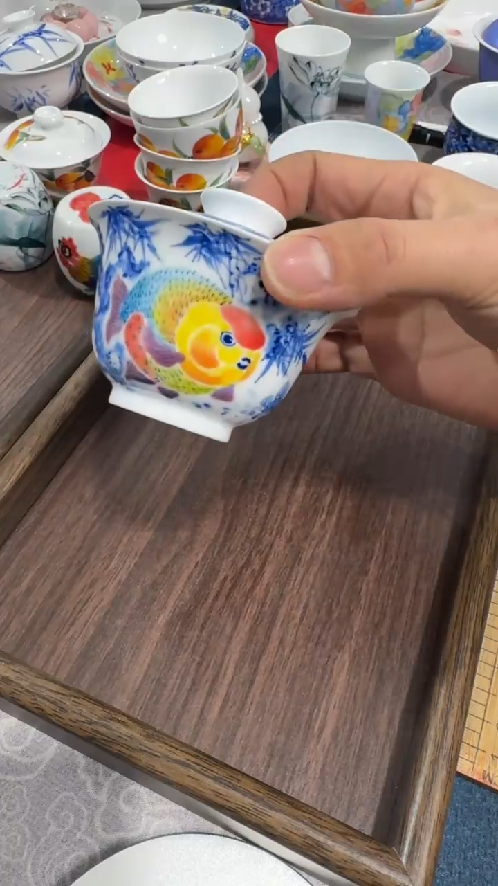 摆件陶瓷景德镇高温瓷（两才盖碗）