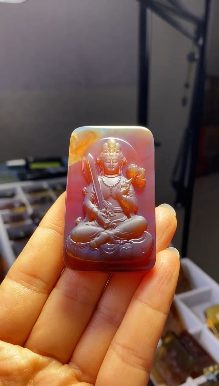 【闪购商品】琥珀颈饰未镶嵌HP101-9（棕红蜜·虚空藏）