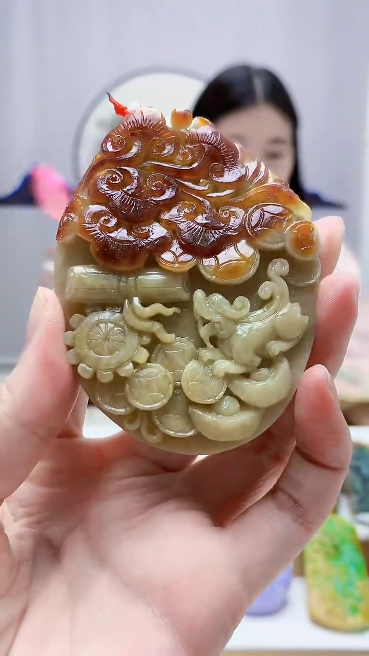 未镶嵌定制翡翠4812zm-毛货挂件52