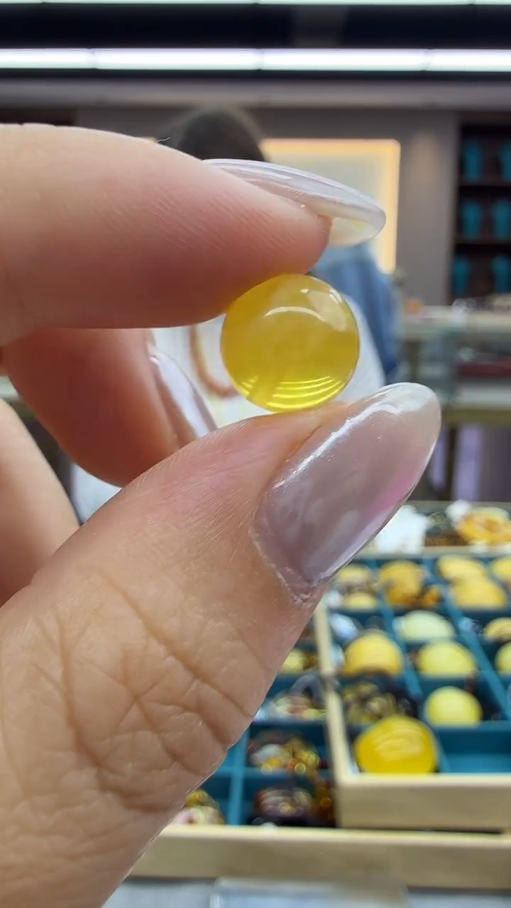 琥珀颈饰未镶嵌5秒拍号 假一罚三 10mm