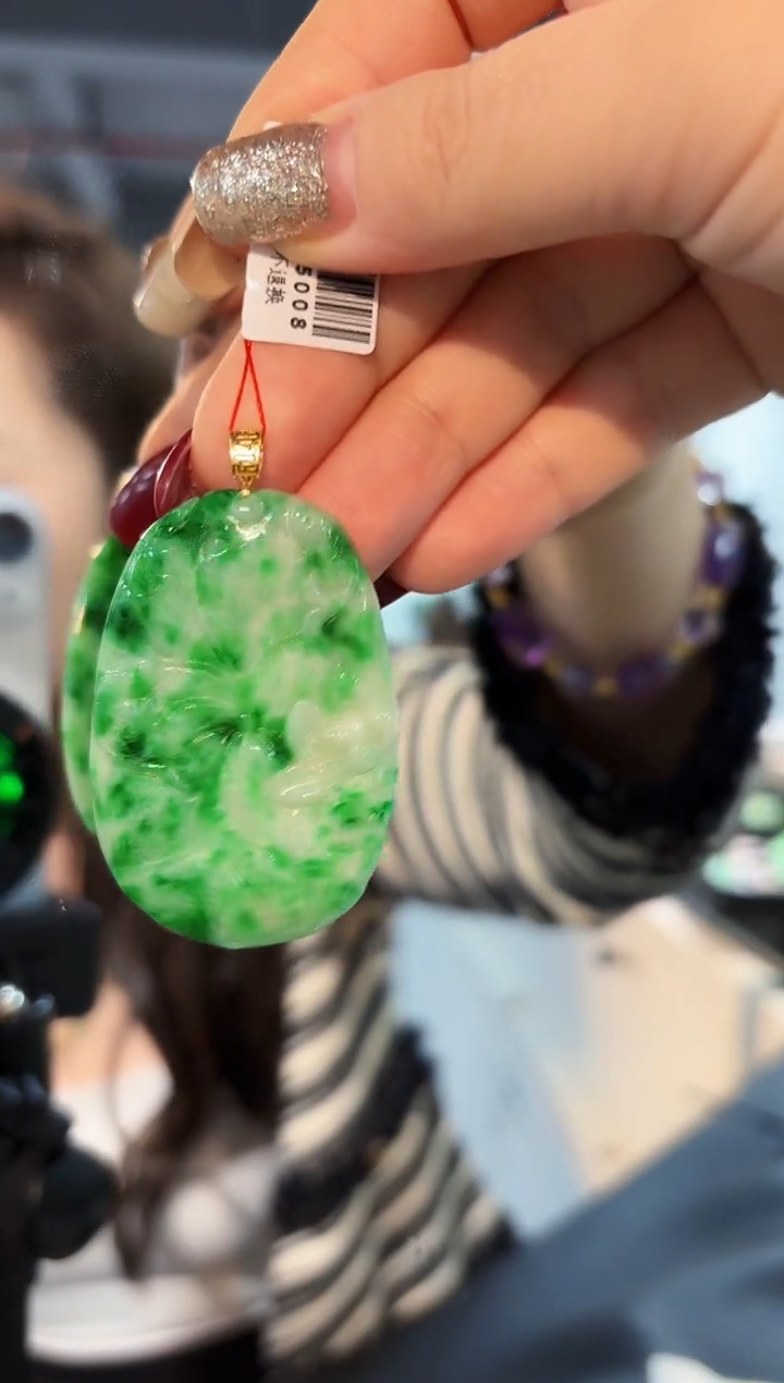 【闪购商品】翡翠颈饰18K金镶嵌缅料A货/支持复检/一件