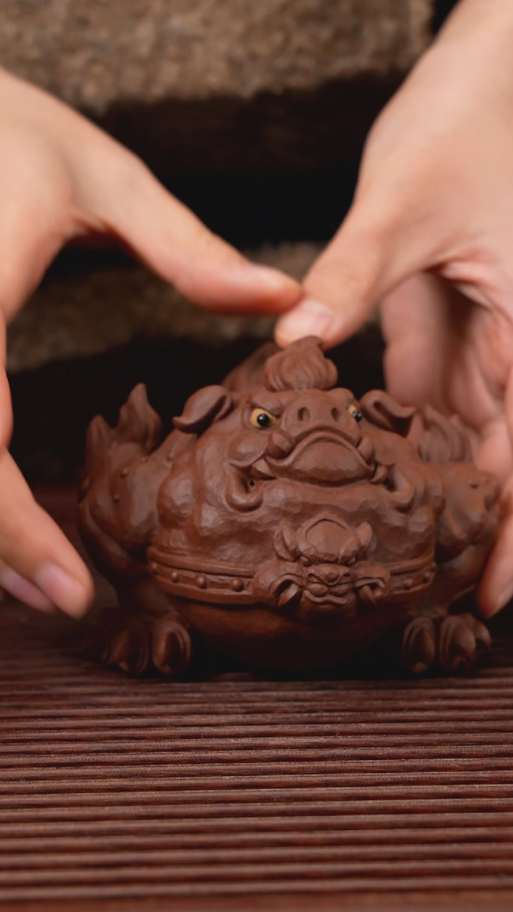 【闪购商品】紫砂茶宠紫泥猪蟾