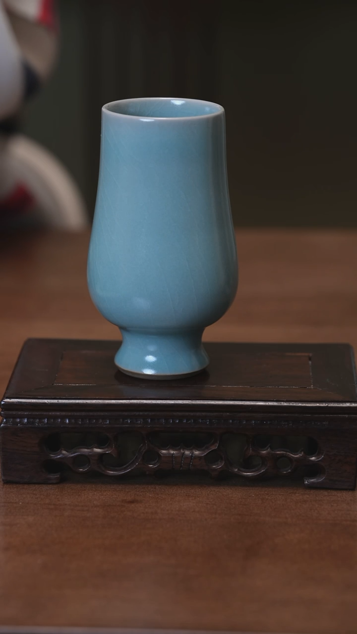 【闪购商品】Y宝丰宋官窑原产地汝瓷凯恩杯（微瑕）