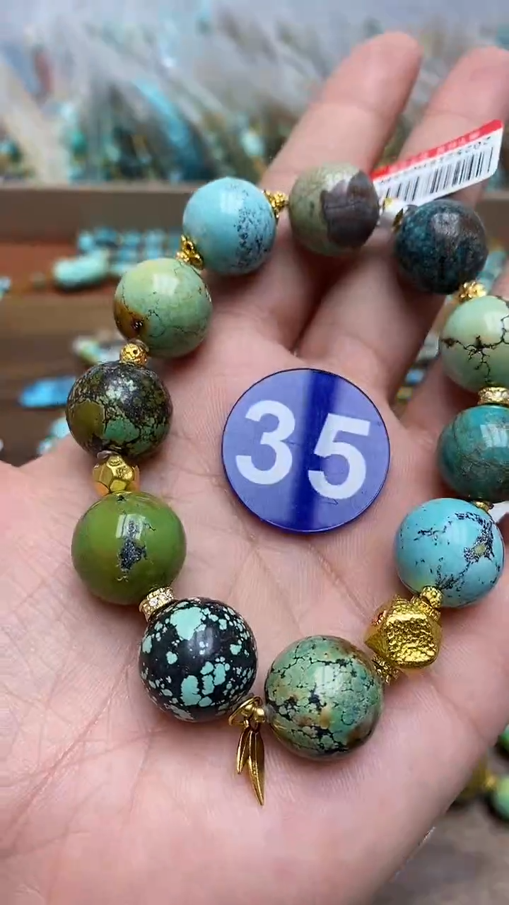 【闪购商品】绿松石手链银S925镶嵌35