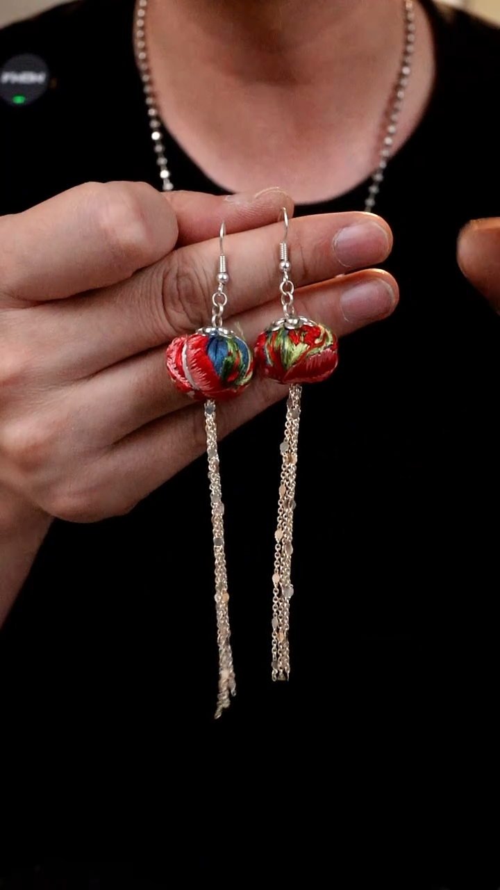 【闪购商品】刺绣028非遗手工刺绣耳环