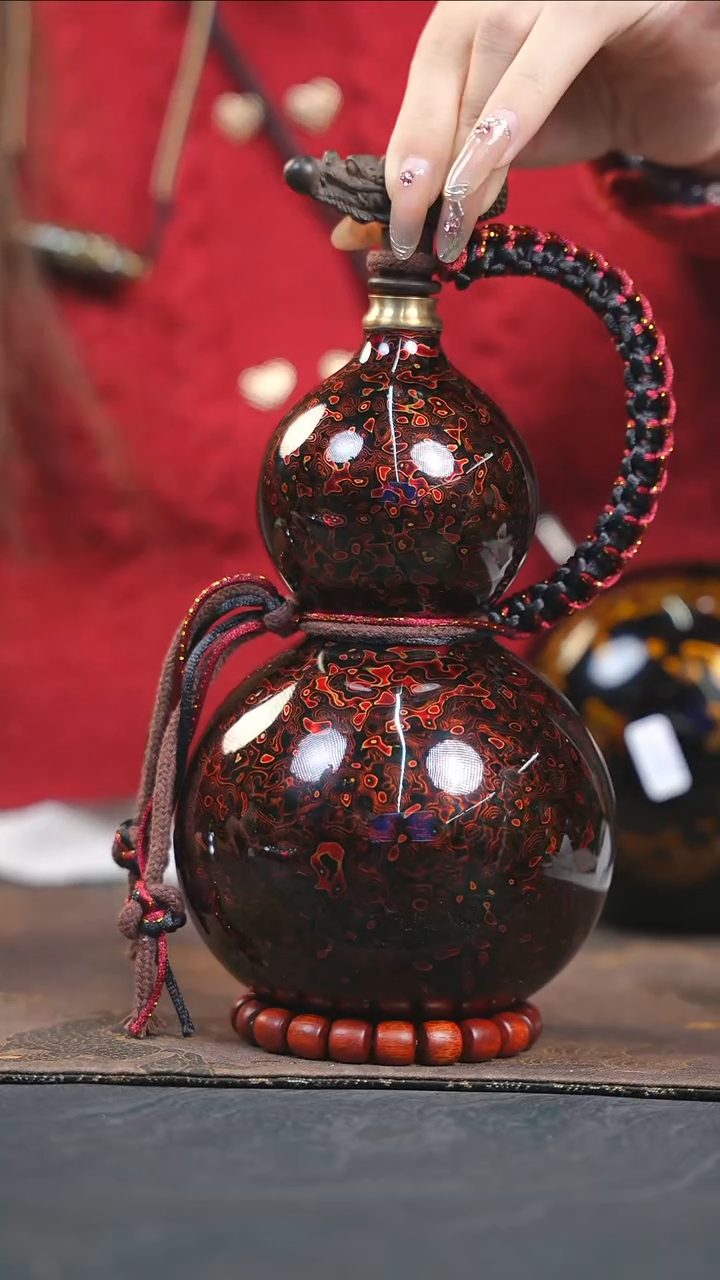 【闪购商品】WZ145漆艺酒葫芦不包手串及旋转底座