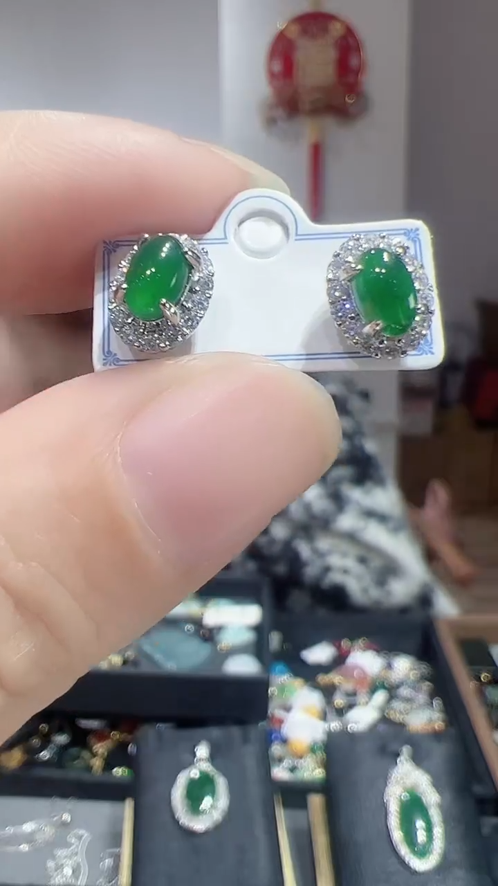 未镶嵌翡翠耳饰2025122642